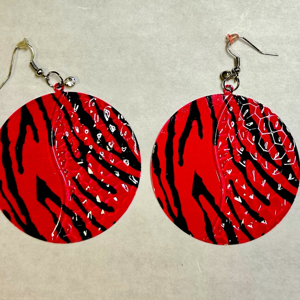 Retro Animal Print Earrings